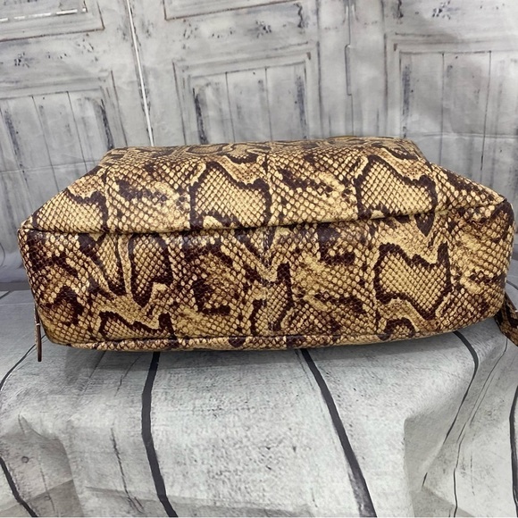 Margot Alexandra Stirrup Snake Natural Python Leather Hobo Shoulder Bag Purse - Picture 12 of 16
